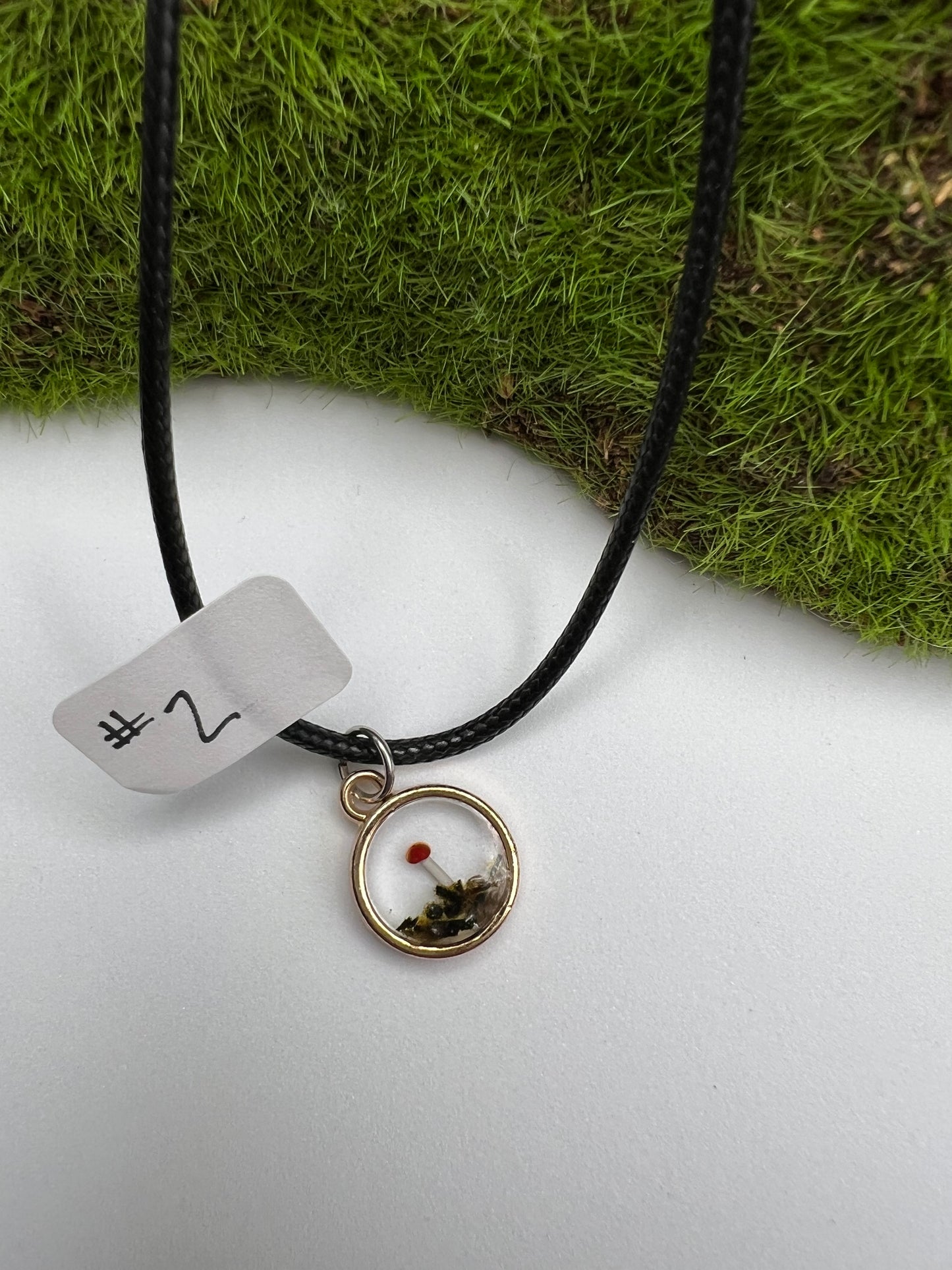 Small Framed Mushroom Necklace