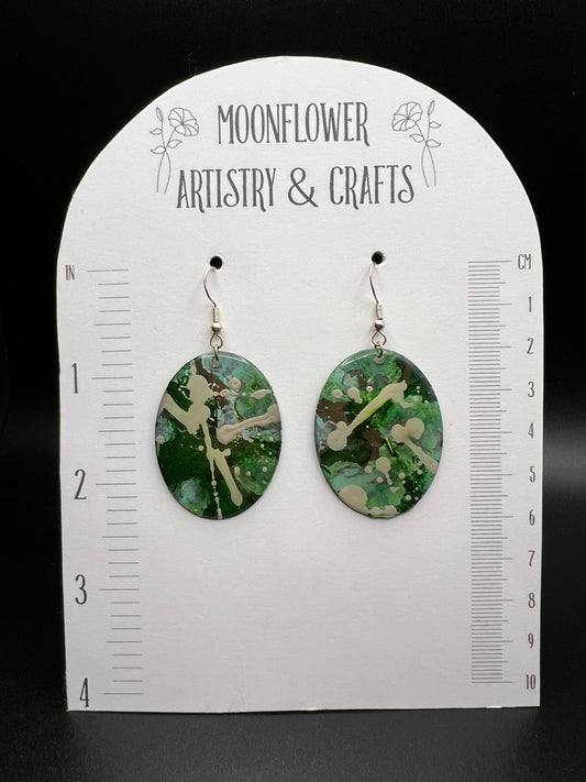 Small Mushroom Terrarium Earrings- Red